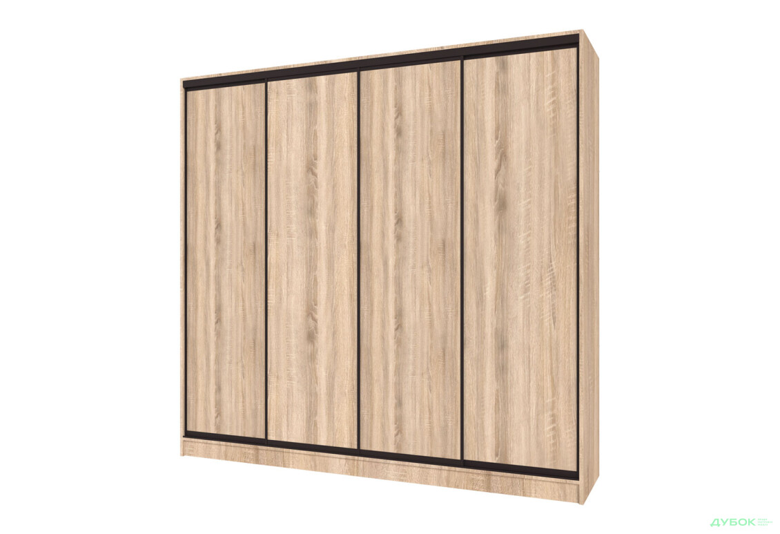 Шафа-купе Київський Стандарт 4Д 2500х2400х600 фасади ДСП, дуб сонома - Зображення 1 Зображення 1 - Шафа-купе Київський Стандарт 4Д 2500х2400х600 фасади ДСП, дуб сонома