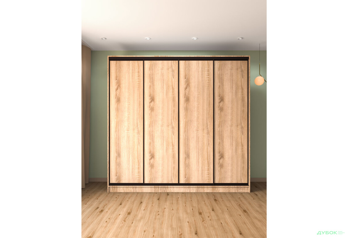 Шафа-купе Київський Стандарт 4Д 2500х2400х600 фасади ДСП, дуб сонома - Зображення 2 Зображення 2 - Шафа-купе Київський Стандарт 4Д 2500х2400х600 фасади ДСП, дуб сонома