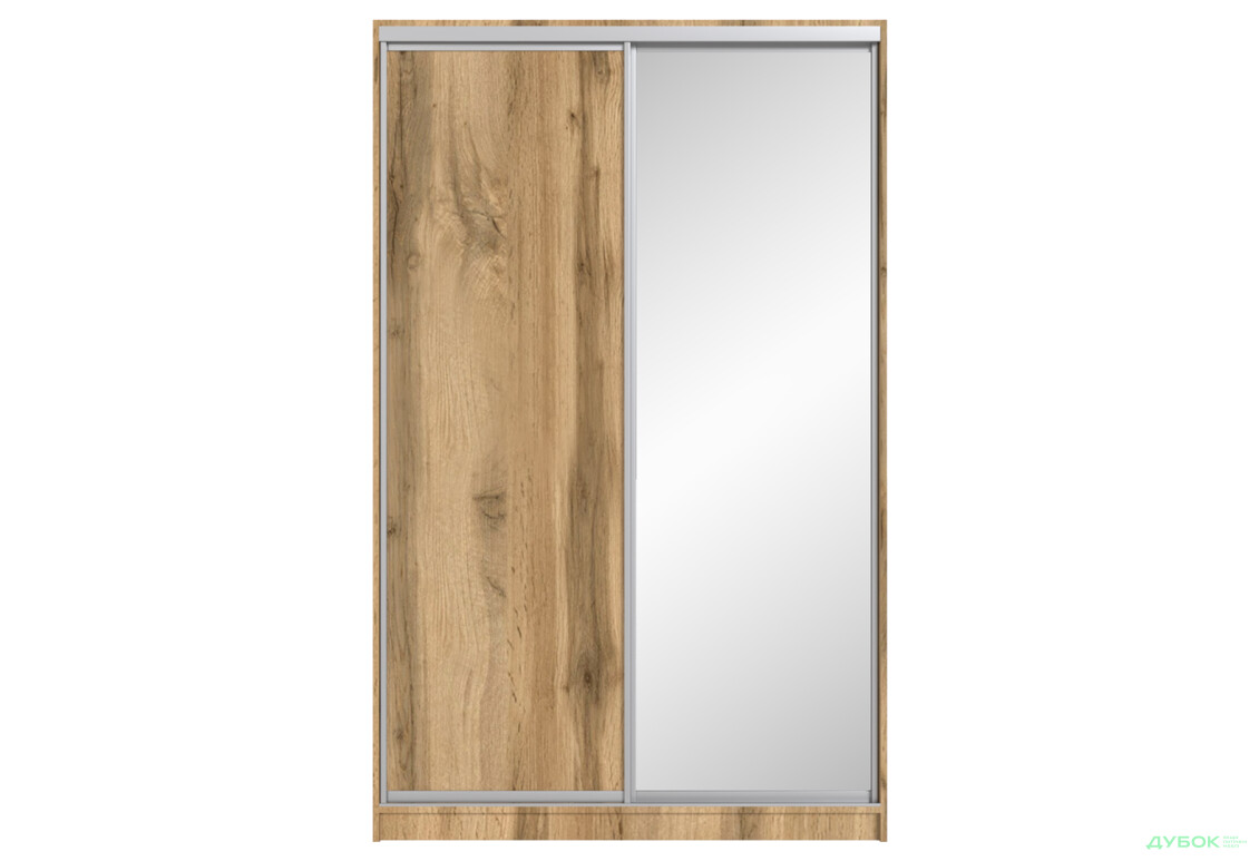 Шафа-купе MebelStar 2-дверна 1500х2400х600 із дзеркалом, дуб тахо - Зображення 4 Зображення 4 - Шафа-купе MebelStar 2-дверна 1500х2400х600 із дзеркалом, дуб тахо