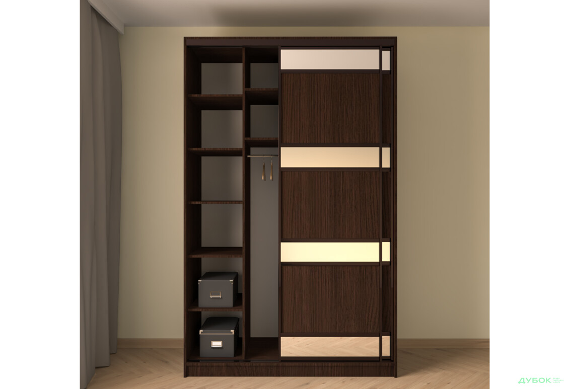 Изображение 3 - Шафа-купе Мебель Стар 2-дверый 1500х2400х600 фасад комби, венге магия