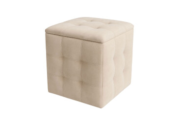 Пуф-трансформер Kredens furniture 5в1 50x50 см, Чорний метал / Світло бежевий