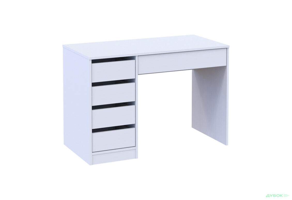 Зображення 5 - Стіл письмовий Kredens furniture Ерго / Ergo 110x55 см лівий з 5-ма шухлядами Білий