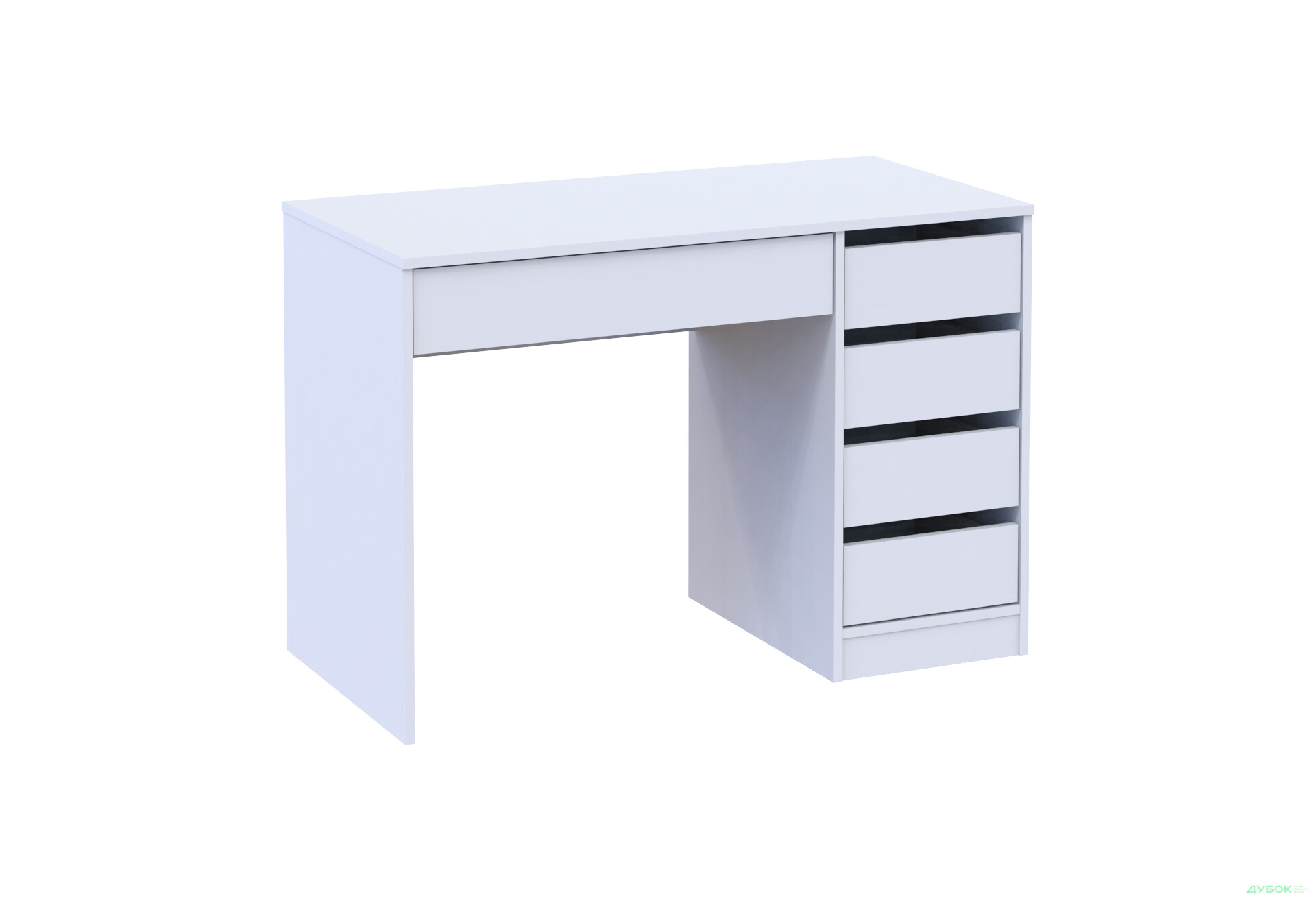 Стіл письмовий Kredens furniture Ерго / Ergo 110x55 см правий з 5-ма шухлядами Білий - Зображення 5 Зображення 5 - Стіл письмовий Kredens furniture Ерго / Ergo 110x55 см правий з 5-ма шухлядами Білий