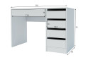 Зображення 7 - Стіл письмовий Kredens furniture Ерго / Ergo 110x55 см правий з 5-ма шухлядами Білий