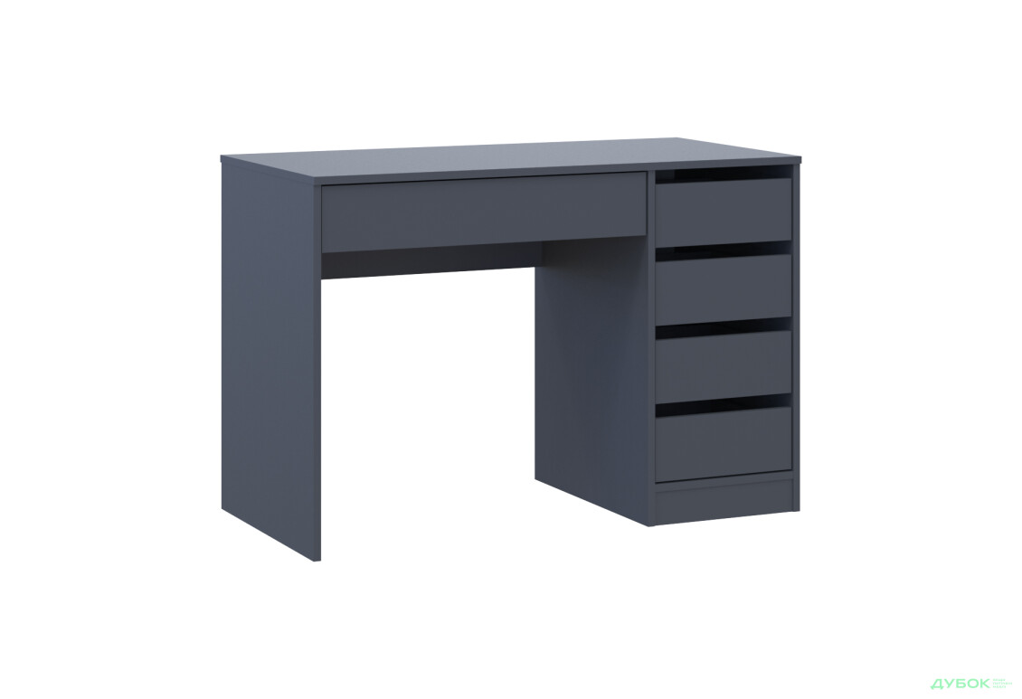 Зображення 5 - Стіл письмовий Kredens furniture Ерго / Ergo 110x55 см правий з 5-ма шухлядами Графіт