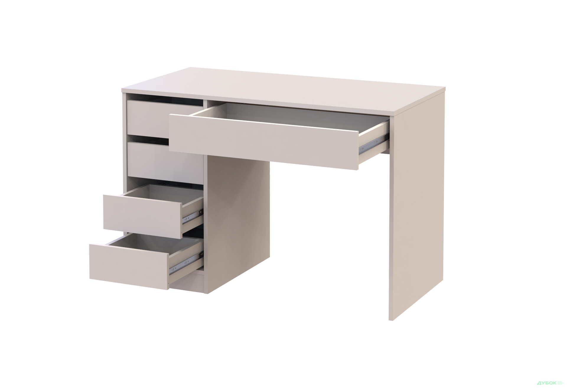 Зображення 3 - Стіл письмовий Kredens furniture Ерго / Ergo 110x55 см лівий з 5-ма шухлядами Кашемір