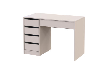 Стіл письмовий Kredens furniture Ерго / Ergo 110x55 см лівий з 5-ма шухлядами Кашемір