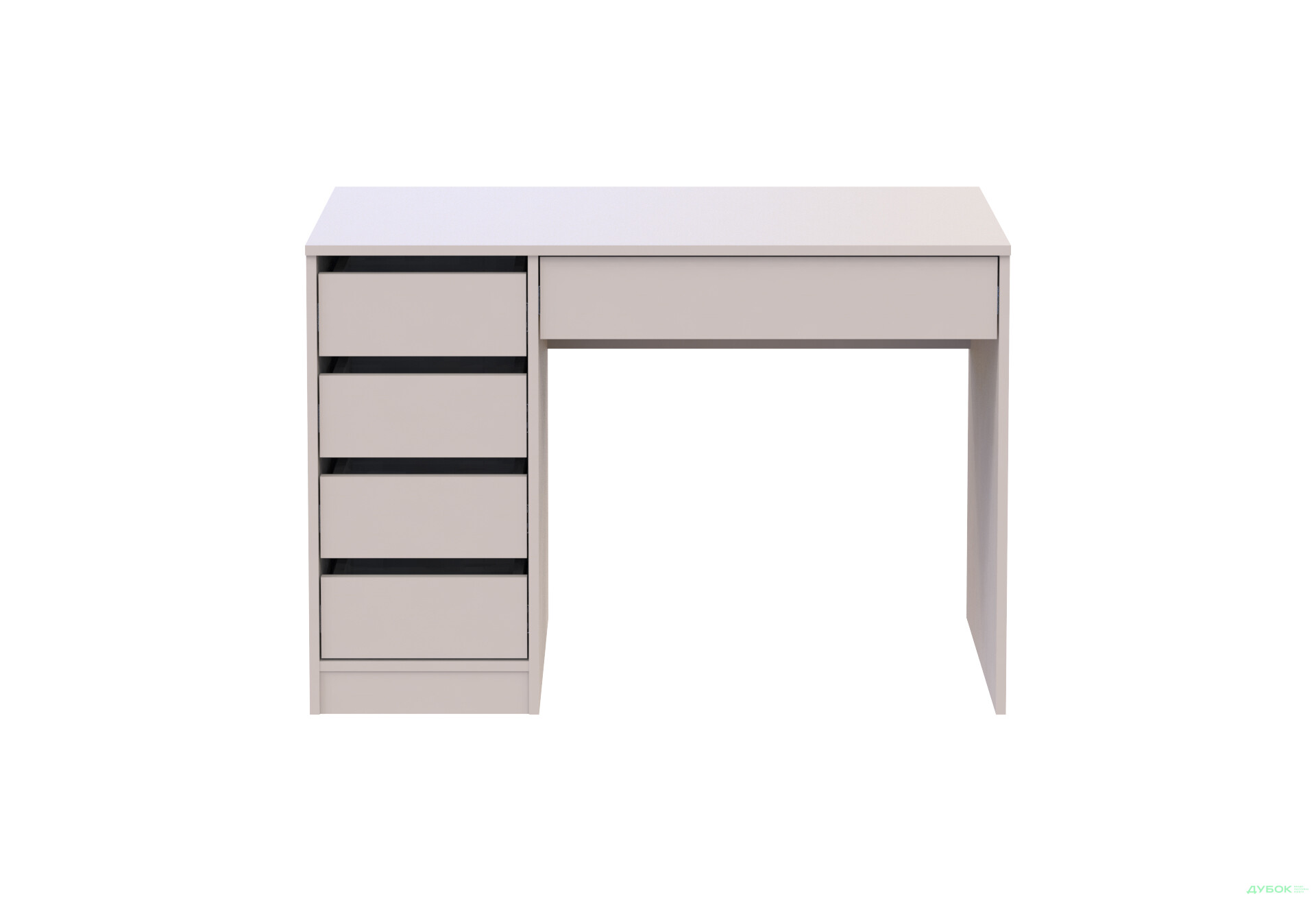 Зображення 4 - Стіл письмовий Kredens furniture Ерго / Ergo 110x55 см лівий з 5-ма шухлядами Кашемір