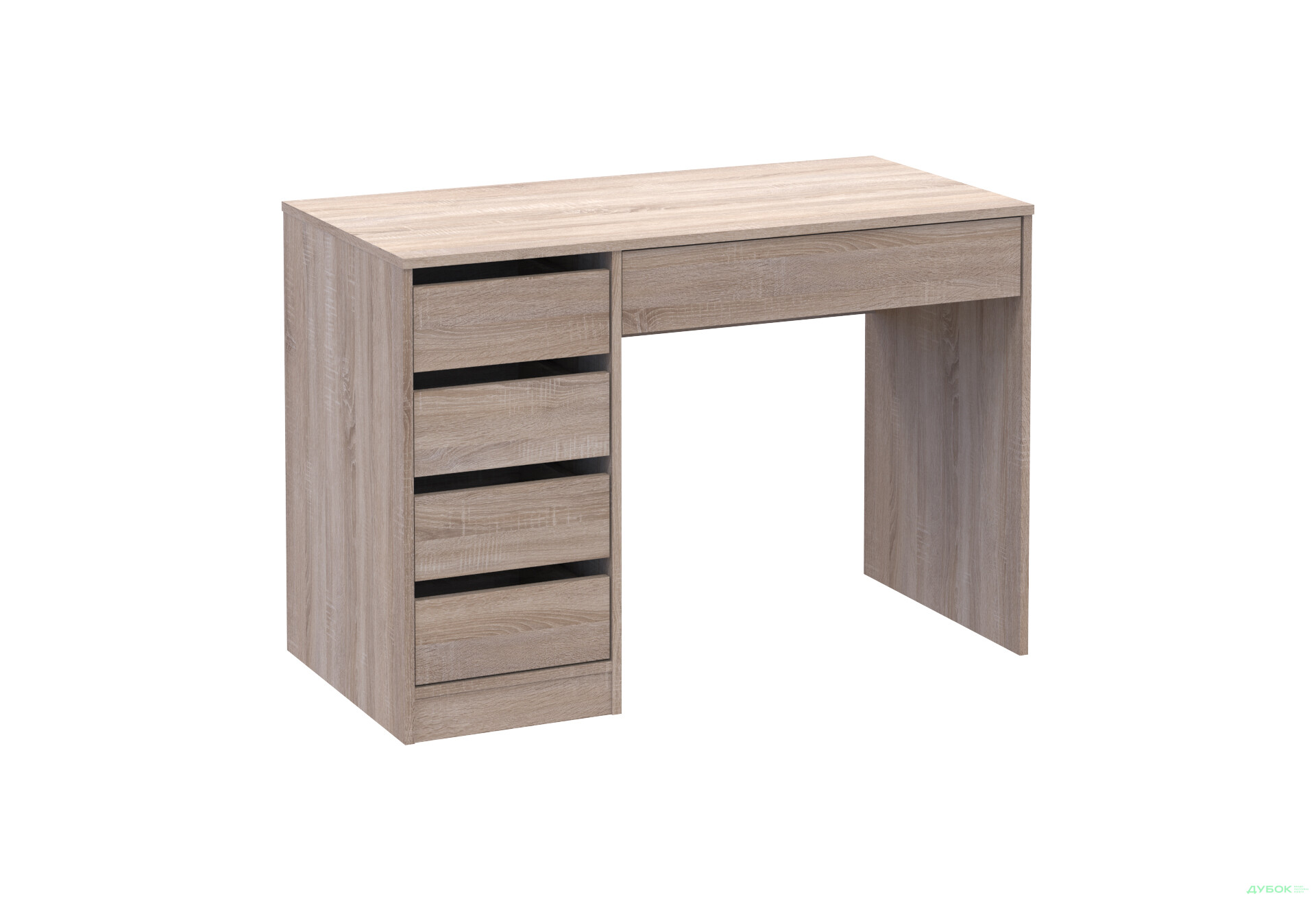 Стіл письмовий Kredens furniture Ерго / Ergo 110x55 см лівий з 5-ма шухлядами Дуб сонома - Зображення 5 Зображення 5 - Стіл письмовий Kredens furniture Ерго / Ergo 110x55 см лівий з 5-ма шухлядами Дуб сонома