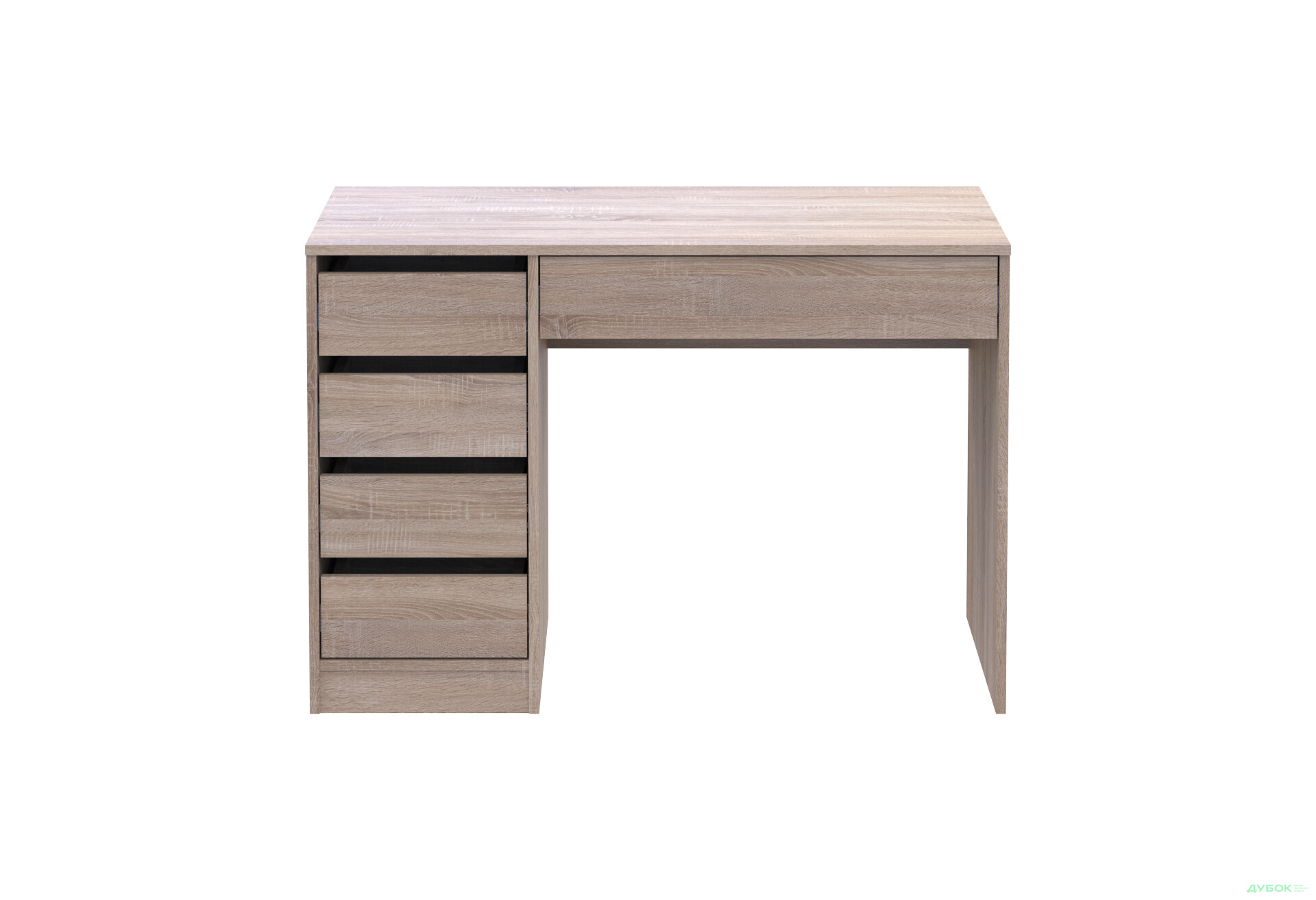 Зображення 4 - Стіл письмовий Kredens furniture Ерго / Ergo 110x55 см лівий з 5-ма шухлядами Дуб сонома