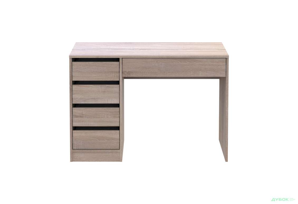 Зображення 4 - Стіл письмовий Kredens furniture Ерго / Ergo 110x55 см лівий з 5-ма шухлядами Дуб сонома