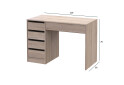 Зображення 7 - Стіл письмовий Kredens furniture Ерго / Ergo 110x55 см лівий з 5-ма шухлядами Дуб сонома