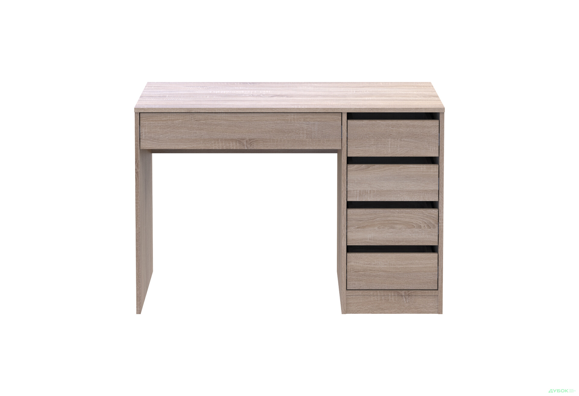 Зображення 4 - Стіл письмовий Kredens furniture Ерго / Ergo 110x55 см правий з 5-ма шухлядами Дуб сонома