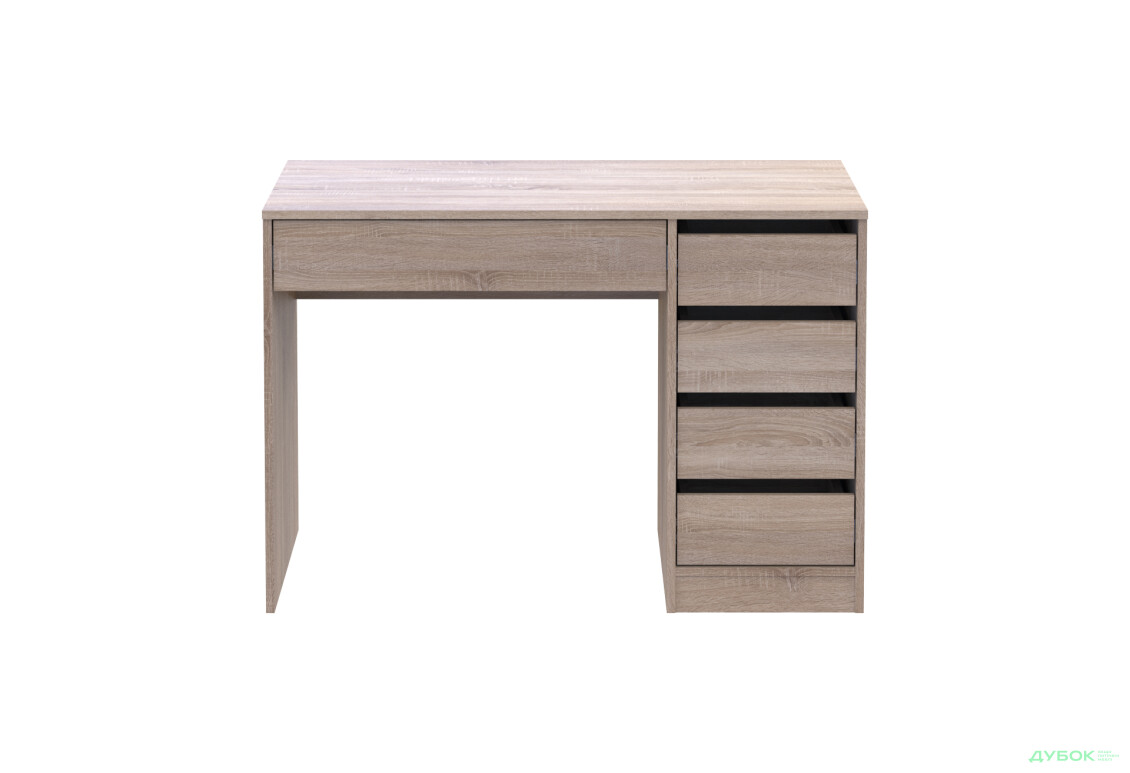 Зображення 4 - Стіл письмовий Kredens furniture Ерго / Ergo 110x55 см правий з 5-ма шухлядами Дуб сонома
