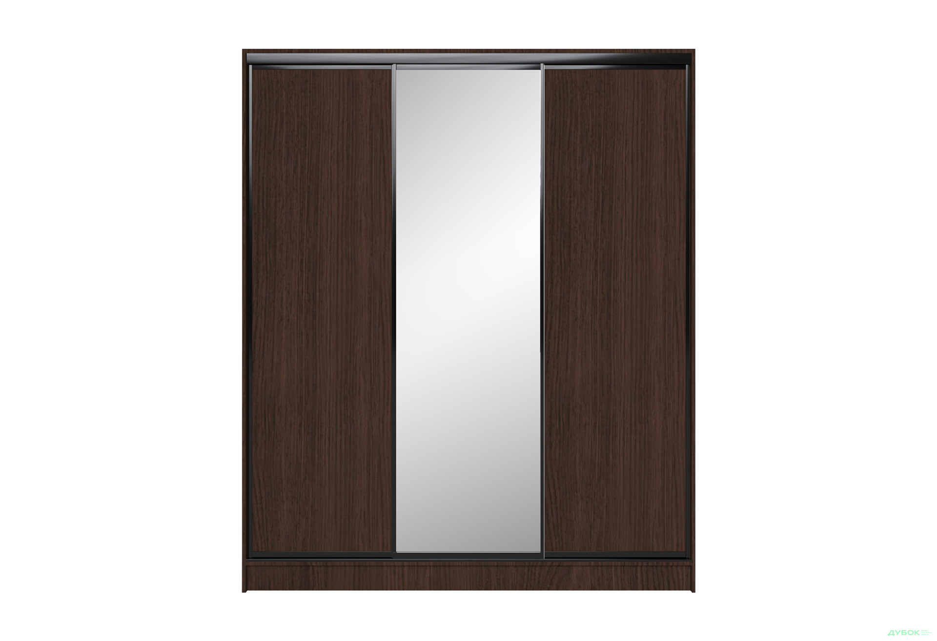 Шафа-купе MebelStar 3-дверна 2000х2400х600 з дзеркалом, венге - Зображення 3 Зображення 3 - Шафа-купе MebelStar 3-дверна 2000х2400х600 з дзеркалом, венге