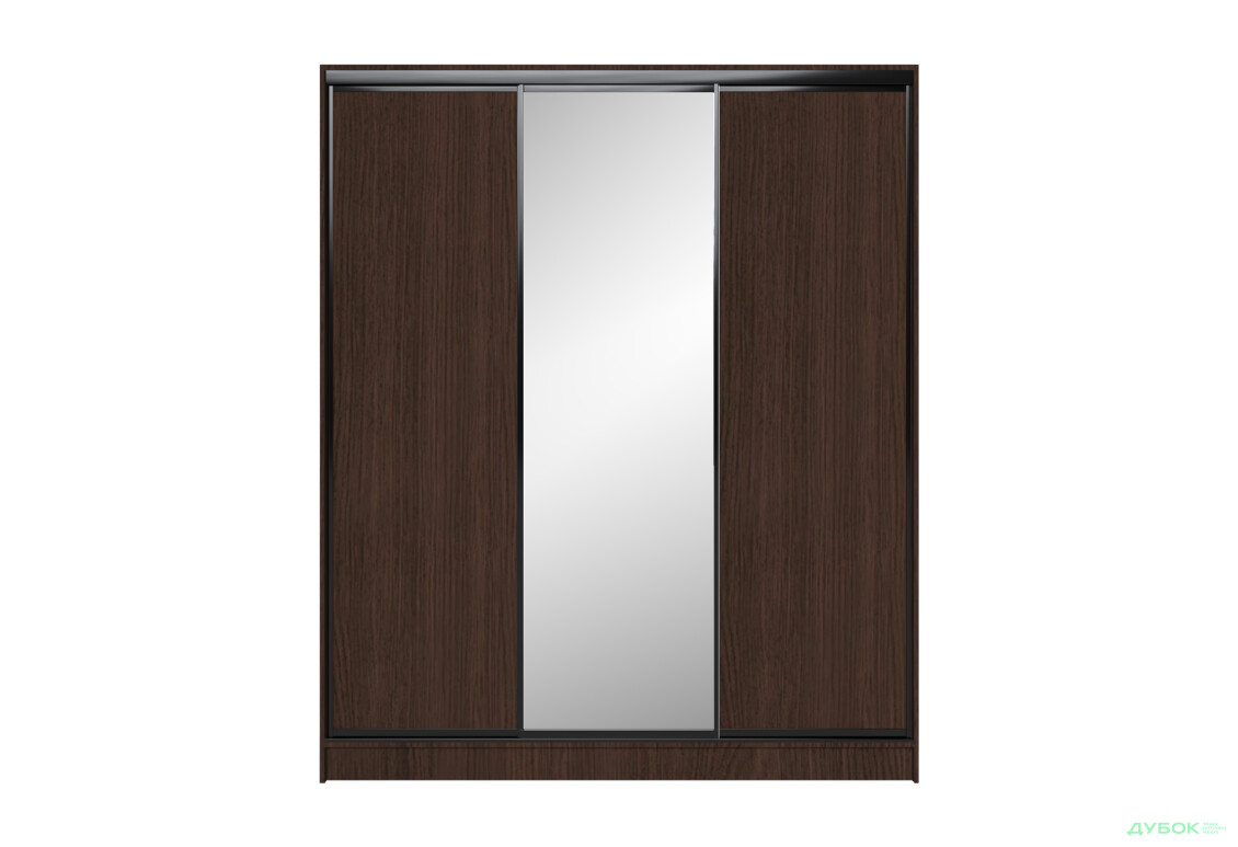 Шафа-купе MebelStar 3-дверна 2000х2400х600 з дзеркалом, венге - Зображення 3 Зображення 3 - Шафа-купе MebelStar 3-дверна 2000х2400х600 з дзеркалом, венге