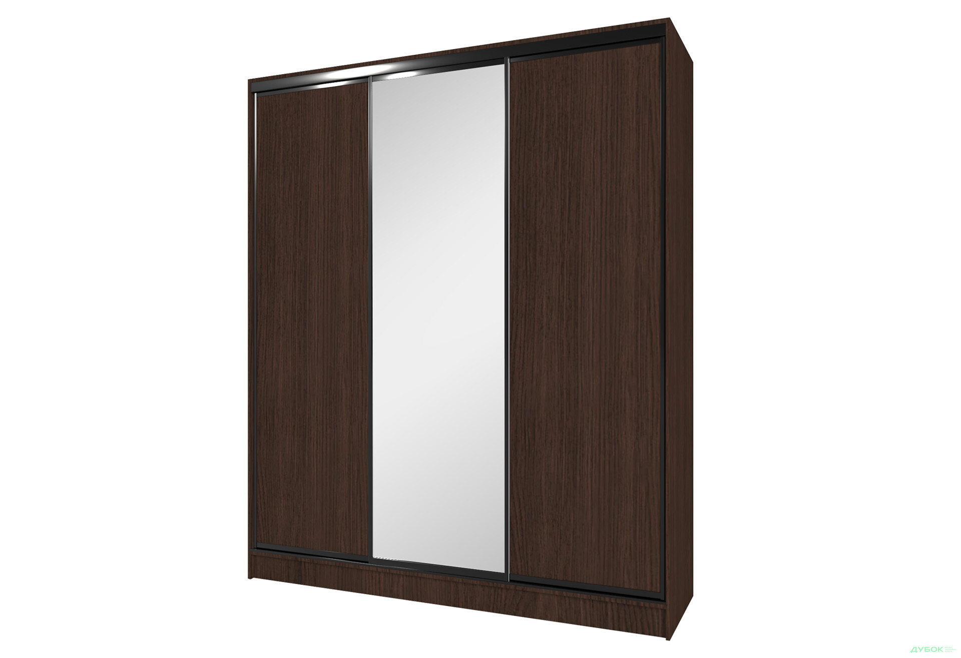 Шафа-купе MebelStar 3-дверна 2000х2400х600 з дзеркалом, венге - Зображення 1 Зображення 1 - Шафа-купе MebelStar 3-дверна 2000х2400х600 з дзеркалом, венге