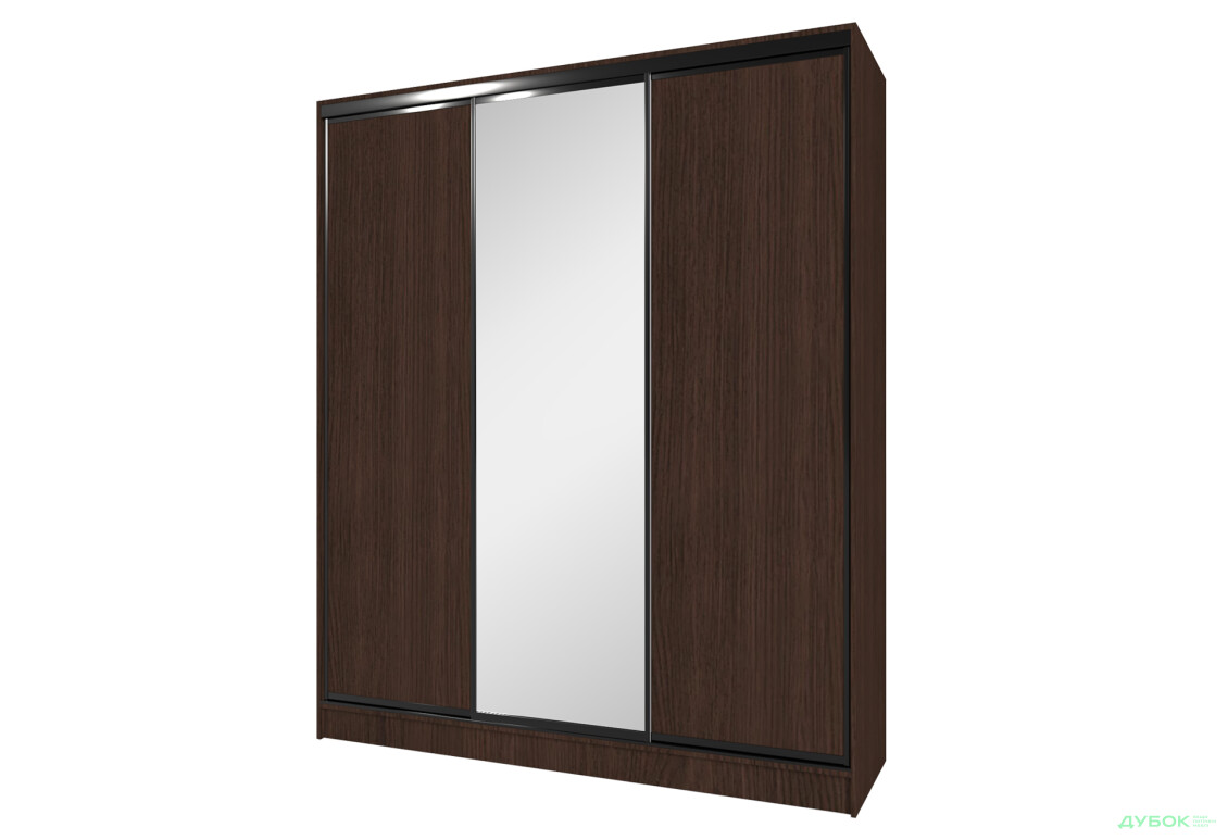 Шафа-купе MebelStar 3-дверна 2000х2400х600 з дзеркалом, венге - Зображення 1 Зображення 1 - Шафа-купе MebelStar 3-дверна 2000х2400х600 з дзеркалом, венге
