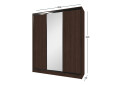 Шафа-купе MebelStar 3-дверна 2000х2400х600 з дзеркалом, венге - Зображення 6 Зображення 6 - Шафа-купе MebelStar 3-дверна 2000х2400х600 з дзеркалом, венге
