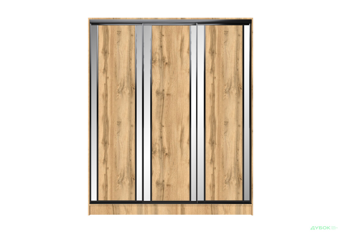 Шафа-купе MebelStar 3-дверна 2000х2100х600 фасади смуга, дуб тахо - Зображення 3 Зображення 3 - Шафа-купе MebelStar 3-дверна 2000х2100х600 фасади смуга, дуб тахо