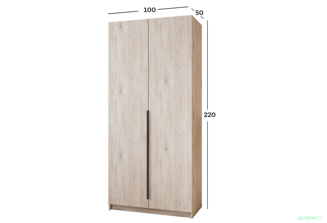 Шкаф Мебель Стар Оскар 2-дверный 100 см Аляска серая - Изображение 4 Изображение 4 - Шкаф Мебель Стар Оскар 2-дверный 100 см Аляска серая