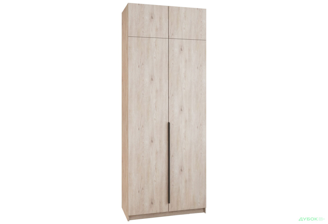 Шафа MebelStar Оскар 2-дверна з антресоллю 100 см Аляска сіра - Зображення 3 Зображення 3 - Шафа MebelStar Оскар 2-дверна з антресоллю 100 см Аляска сіра
