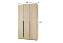 Шафа MebelStar Оскар 3-дверна 120 см Дуб сонома - Зображення 4 Зображення 4 - Шафа MebelStar Оскар 3-дверна 120 см Дуб сонома