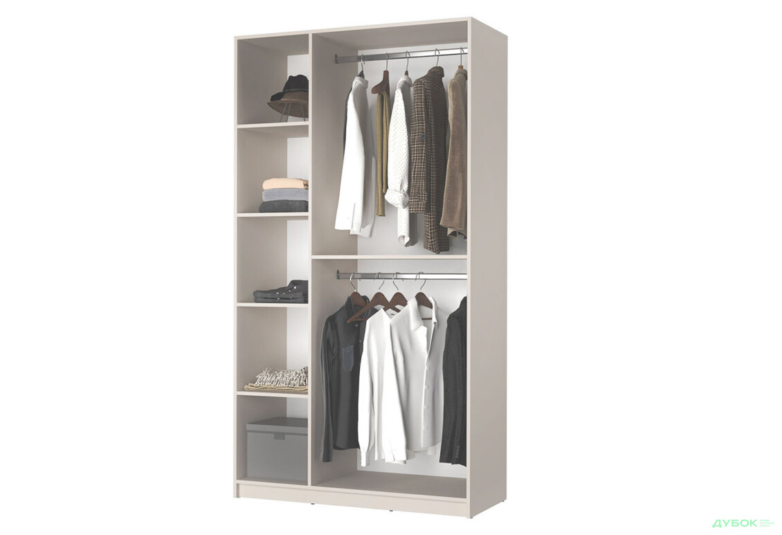 Шафа MebelStar Оскар 3-дверна зі штангами 120 см Кашемір - Зображення 5 Зображення 5 - Шафа MebelStar Оскар 3-дверна зі штангами 120 см Кашемір
