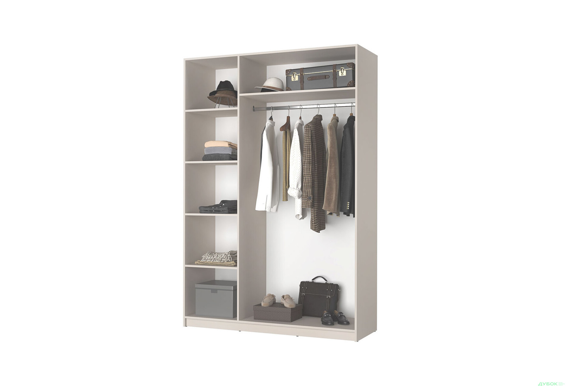 Шафа MebelStar Оскар 3-дверна 150 см Дуб рістрето - Зображення 5 Зображення 5 - Шафа MebelStar Оскар 3-дверна 150 см Дуб рістрето