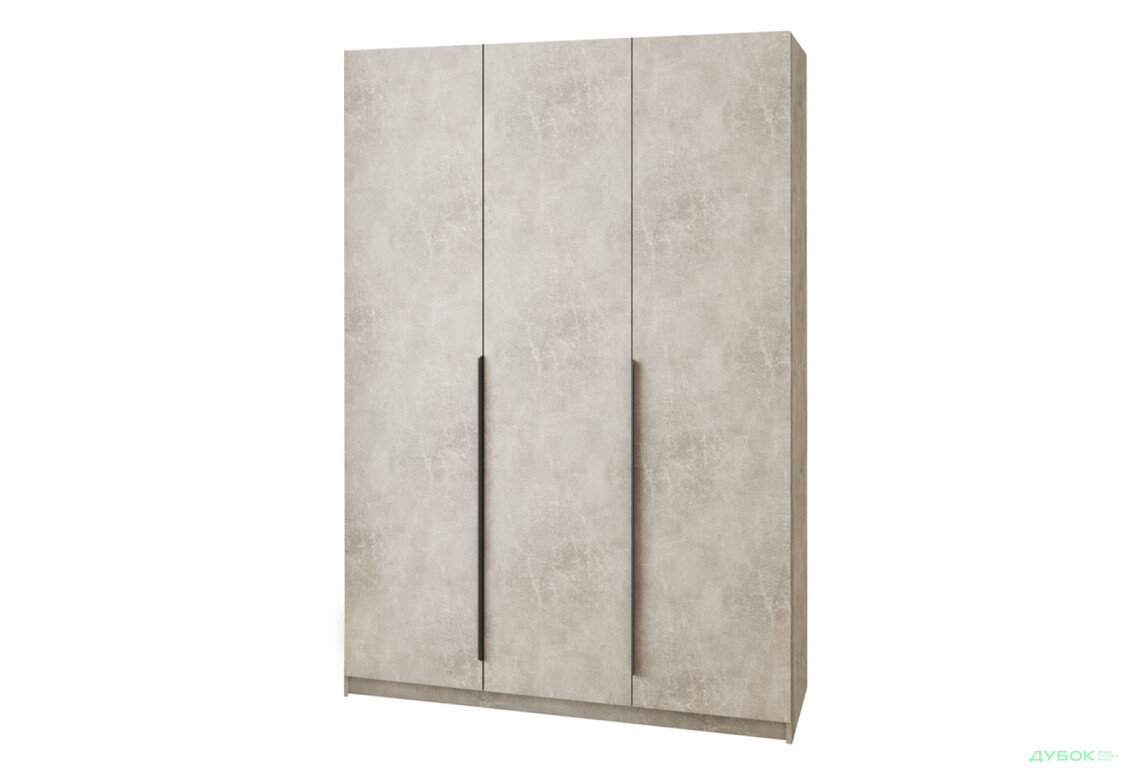 Шкаф Мебель Стар Оскар 3-дверный 150 см Бетон