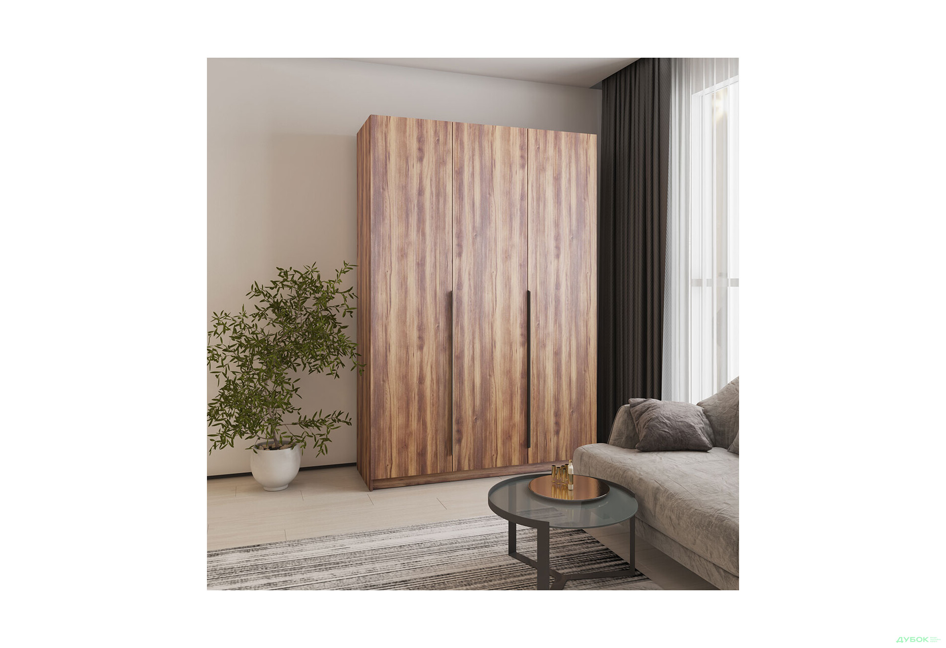 Шкаф Мебель Стар Оскар 3-дверный с ящиками 150 см Дуб бурштиновий - Изображение 2 Изображение 2 - Шкаф Мебель Стар Оскар 3-дверный с ящиками 150 см Дуб бурштиновий