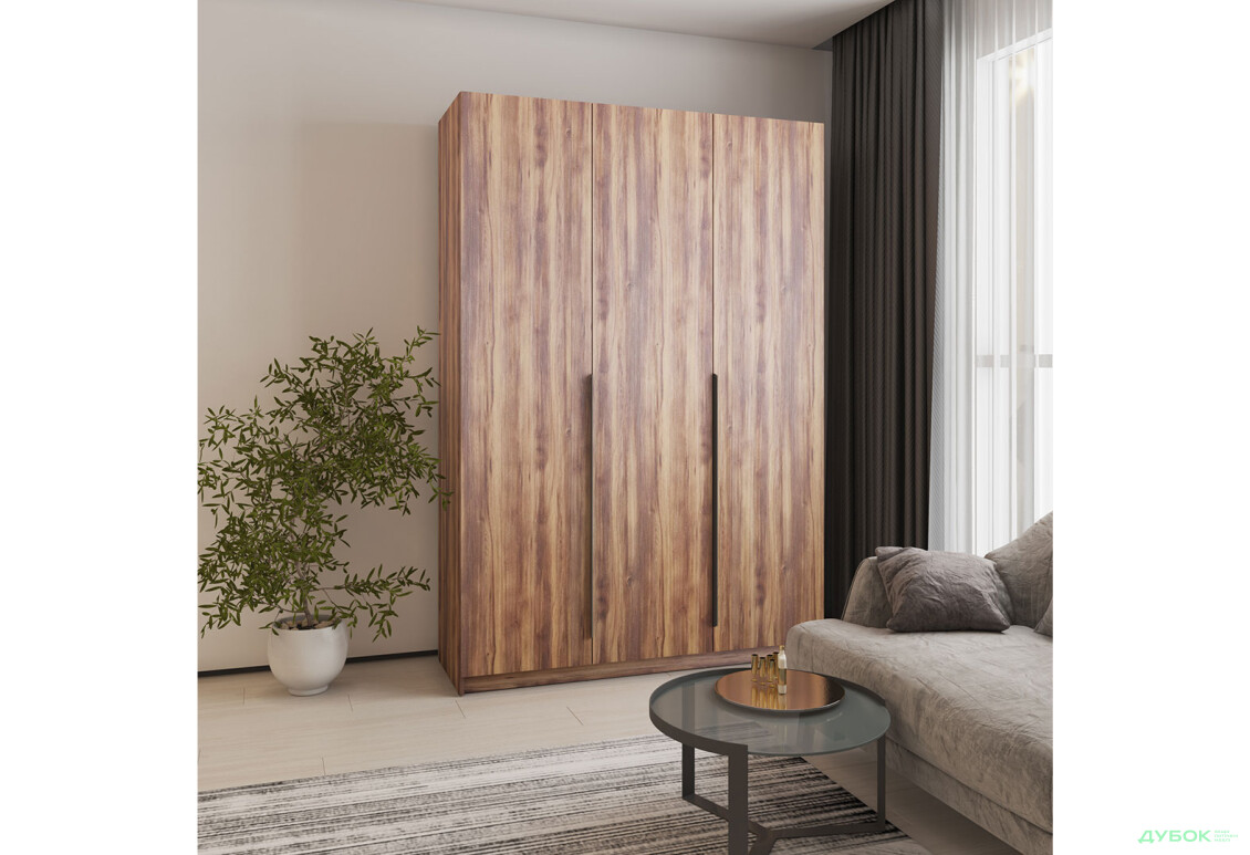 Шкаф Мебель Стар Оскар 3-дверный с ящиками 150 см Дуб бурштиновий - Изображение 2 Изображение 2 - Шкаф Мебель Стар Оскар 3-дверный с ящиками 150 см Дуб бурштиновий