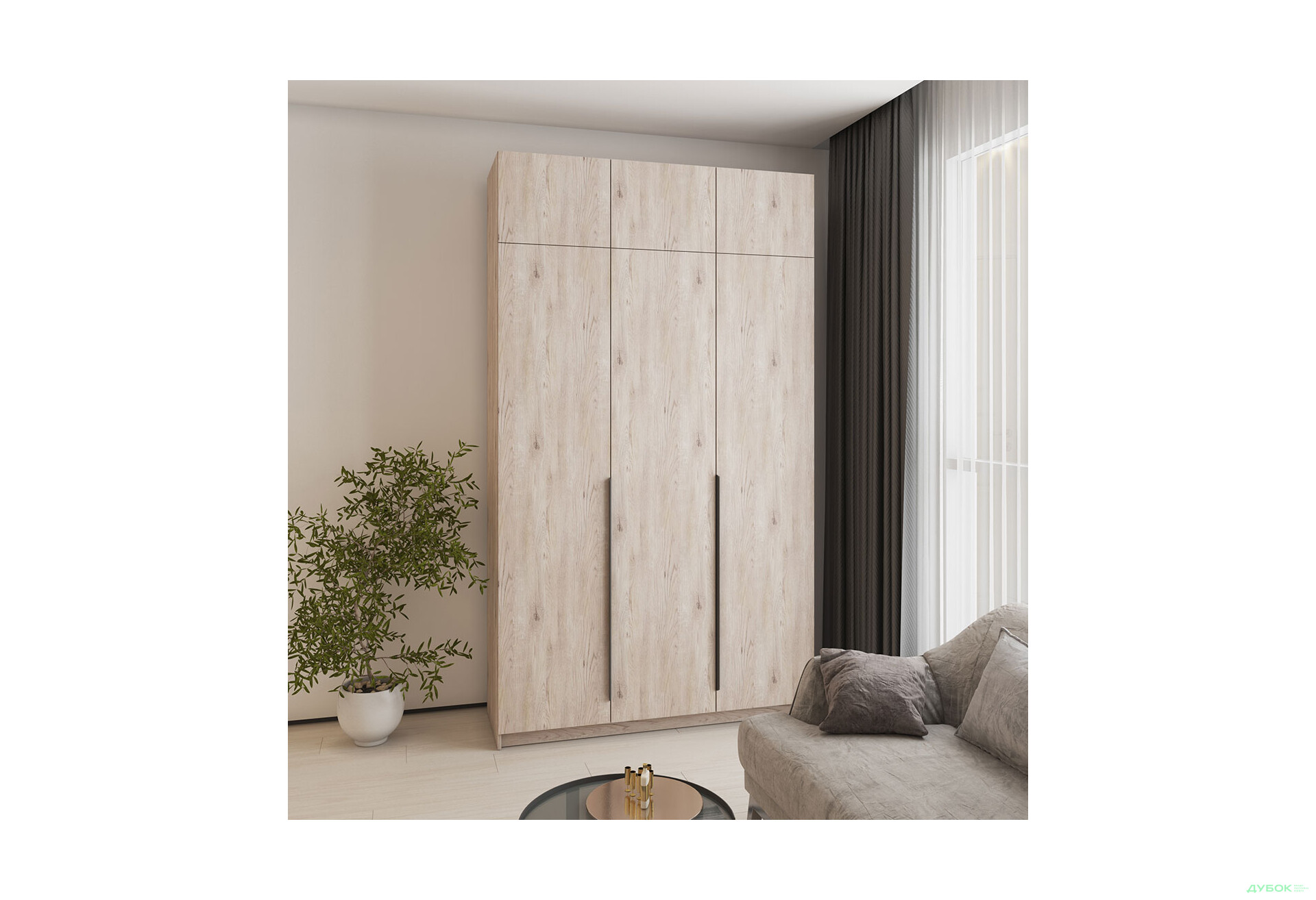 Шкаф Мебель Стар Оскар 3-дверный с антресолью и ящиками 150 см Аляска серая - Изображение 2 Изображение 2 - Шкаф Мебель Стар Оскар 3-дверный с антресолью и ящиками 150 см Аляска серая