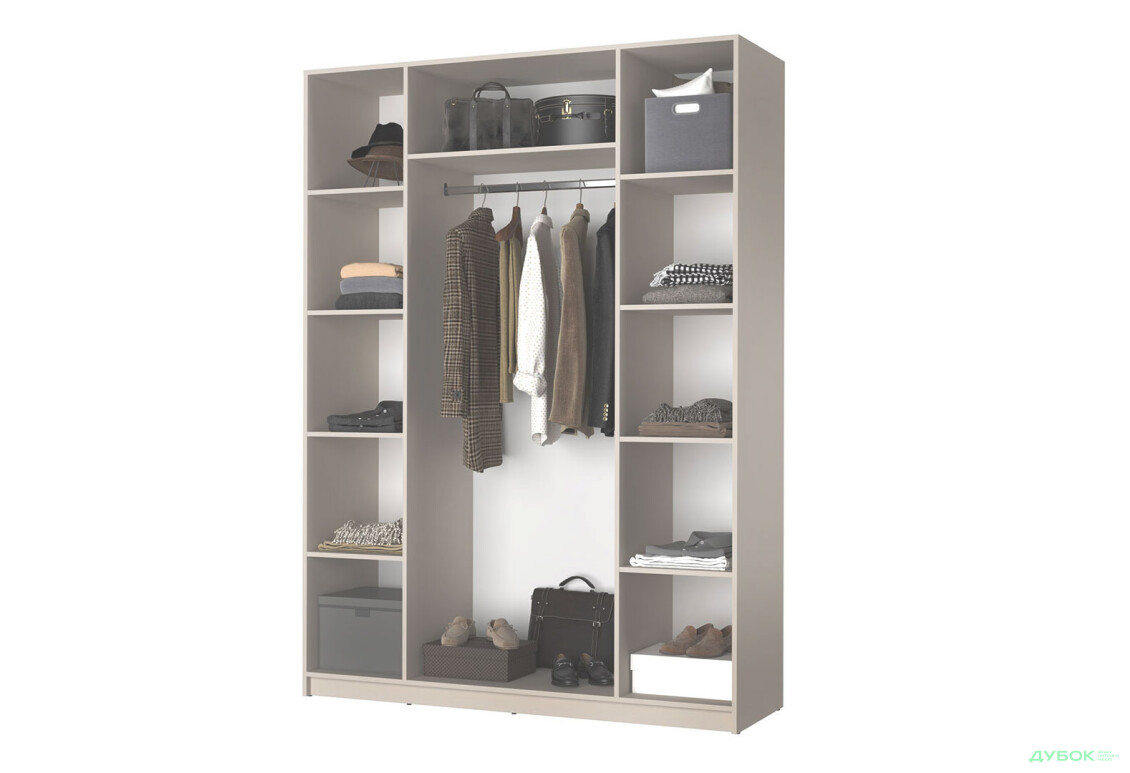 Шкаф Мебель Стар Оскар 4-дверный с антресолью 160 см Серая мышка - Изображение 5 Изображение 5 - Шкаф Мебель Стар Оскар 4-дверный с антресолью 160 см Серая мышка