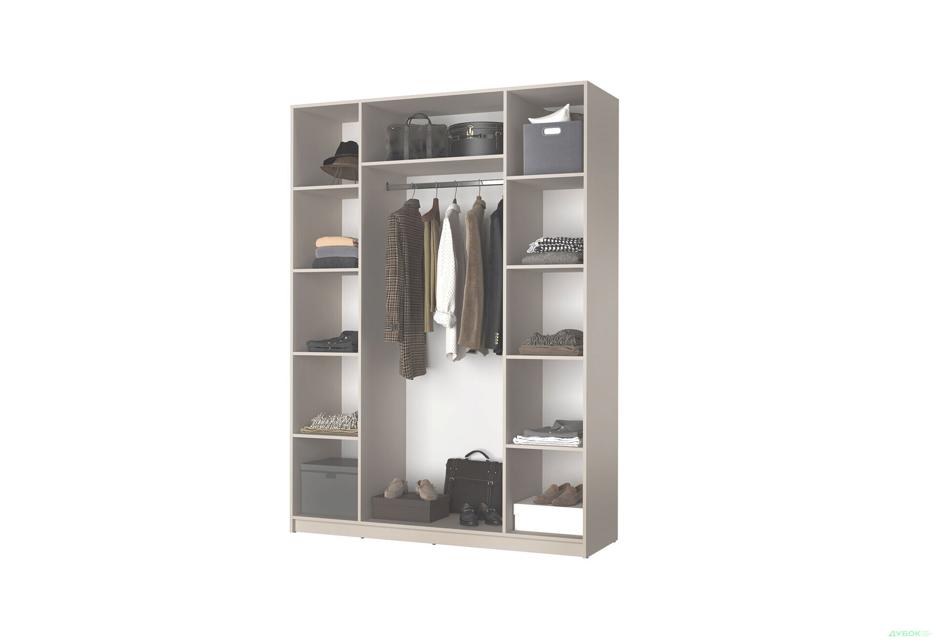 Шкаф Мебель Стар Оскар 4-дверный с антресолью 160 см Дуб ристрето - Изображение 5 Изображение 5 - Шкаф Мебель Стар Оскар 4-дверный с антресолью 160 см Дуб ристрето