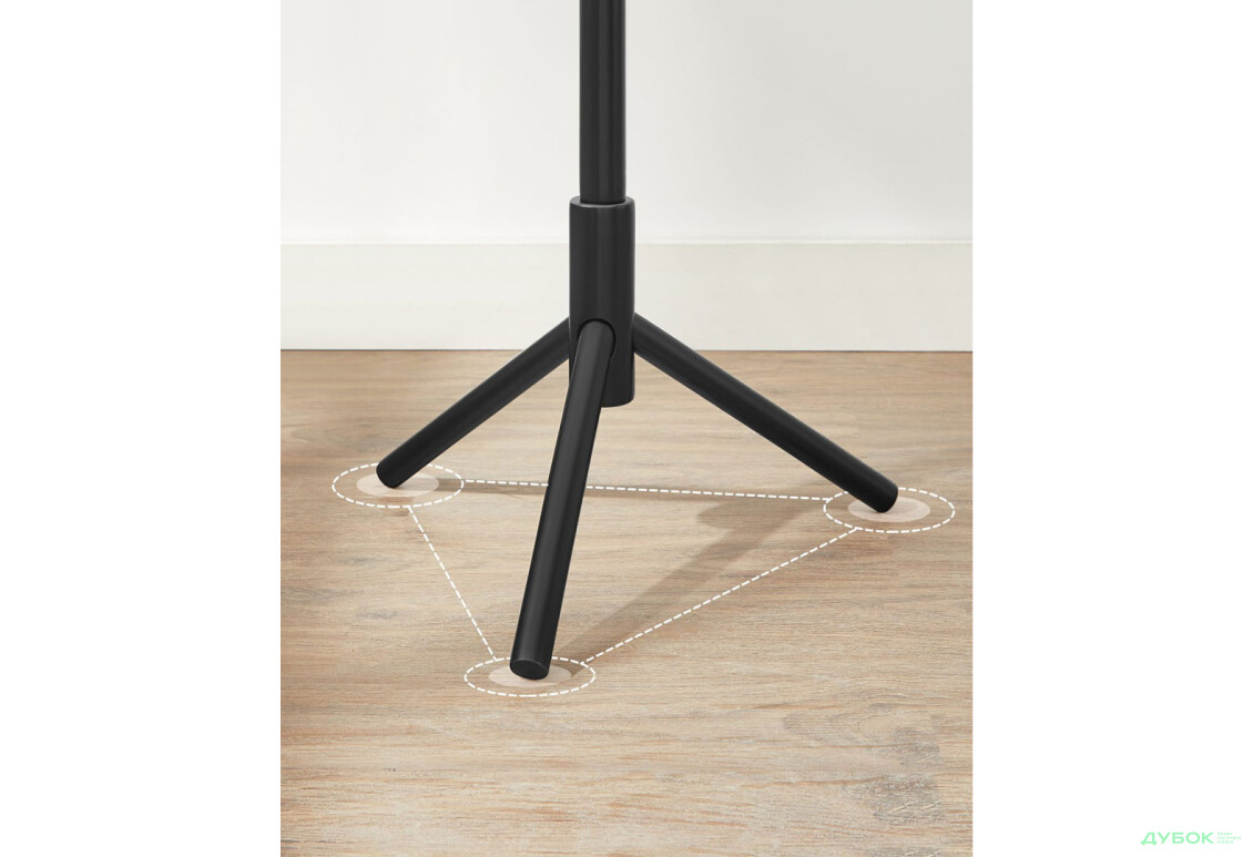 Зображення 3 - Вішалка для одягу Kredens furniture 47х175 см, чорна