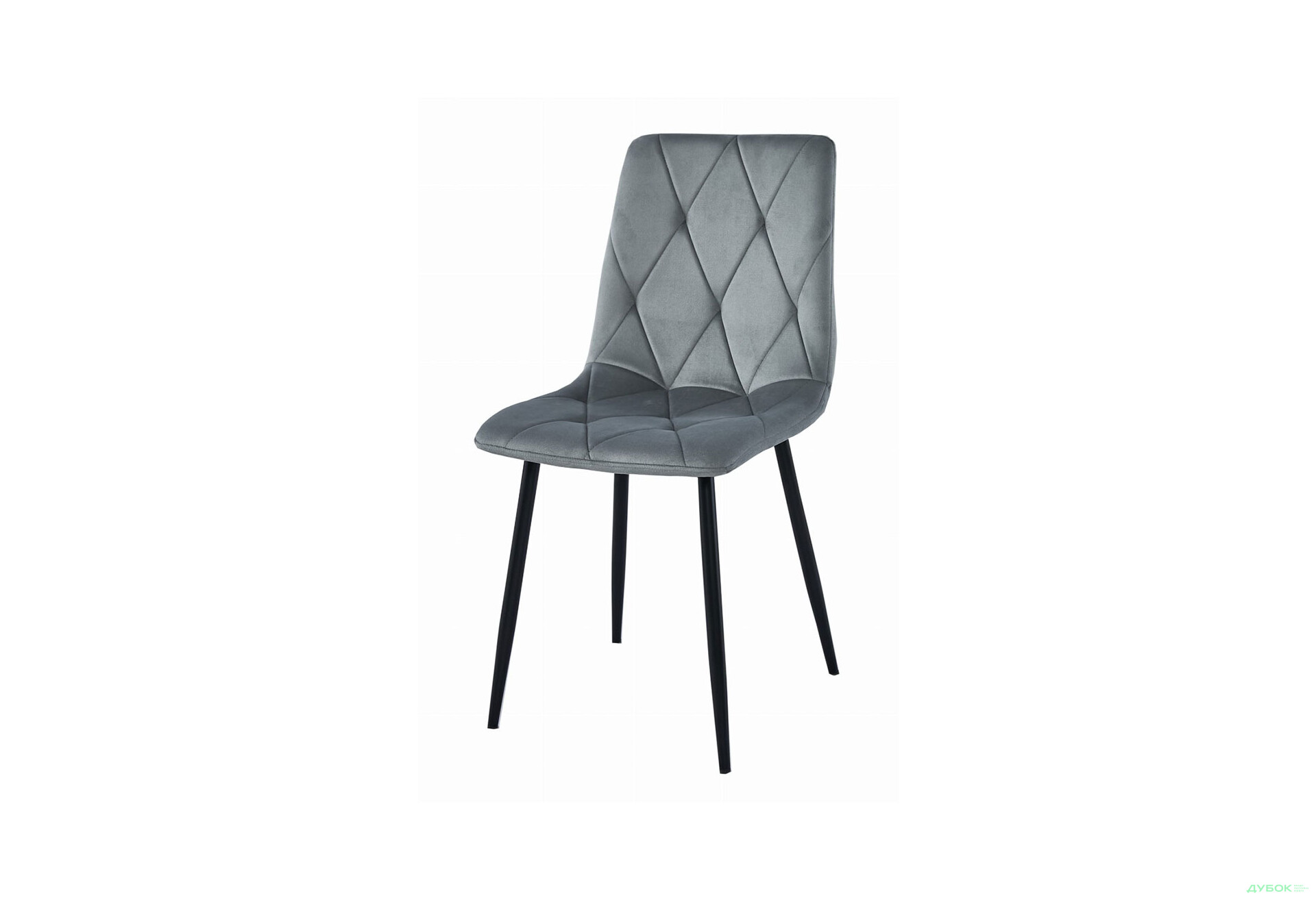 Зображення 1 - Стілець Kredens furniture Libra / Лібра світло-сірий оксамит / ніжки чорні