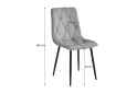 Зображення 6 - Стілець Kredens furniture Libra / Лібра світло-сірий оксамит / ніжки чорні