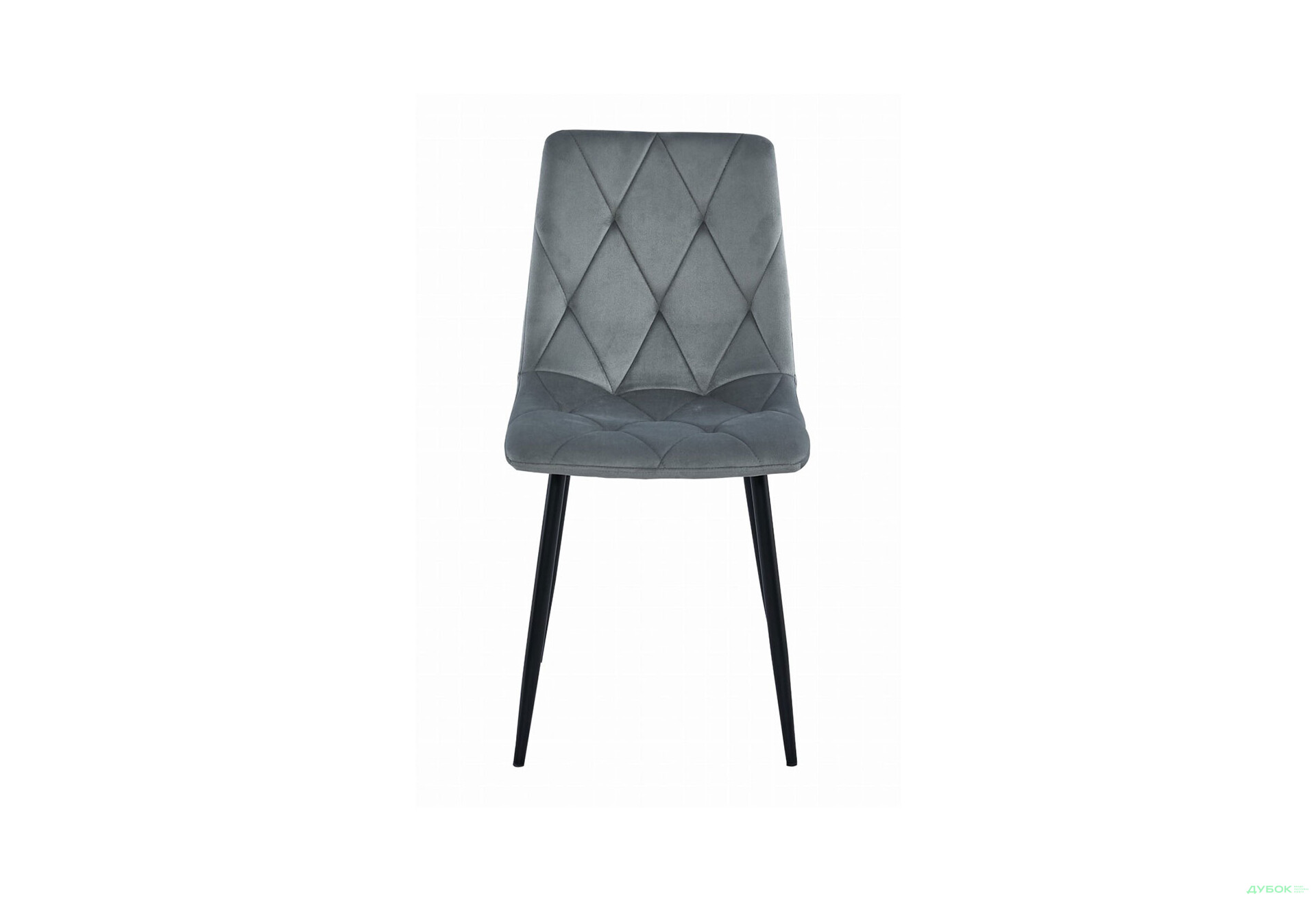 Зображення 2 - Стілець Kredens furniture Libra / Лібра світло-сірий оксамит / ніжки чорні