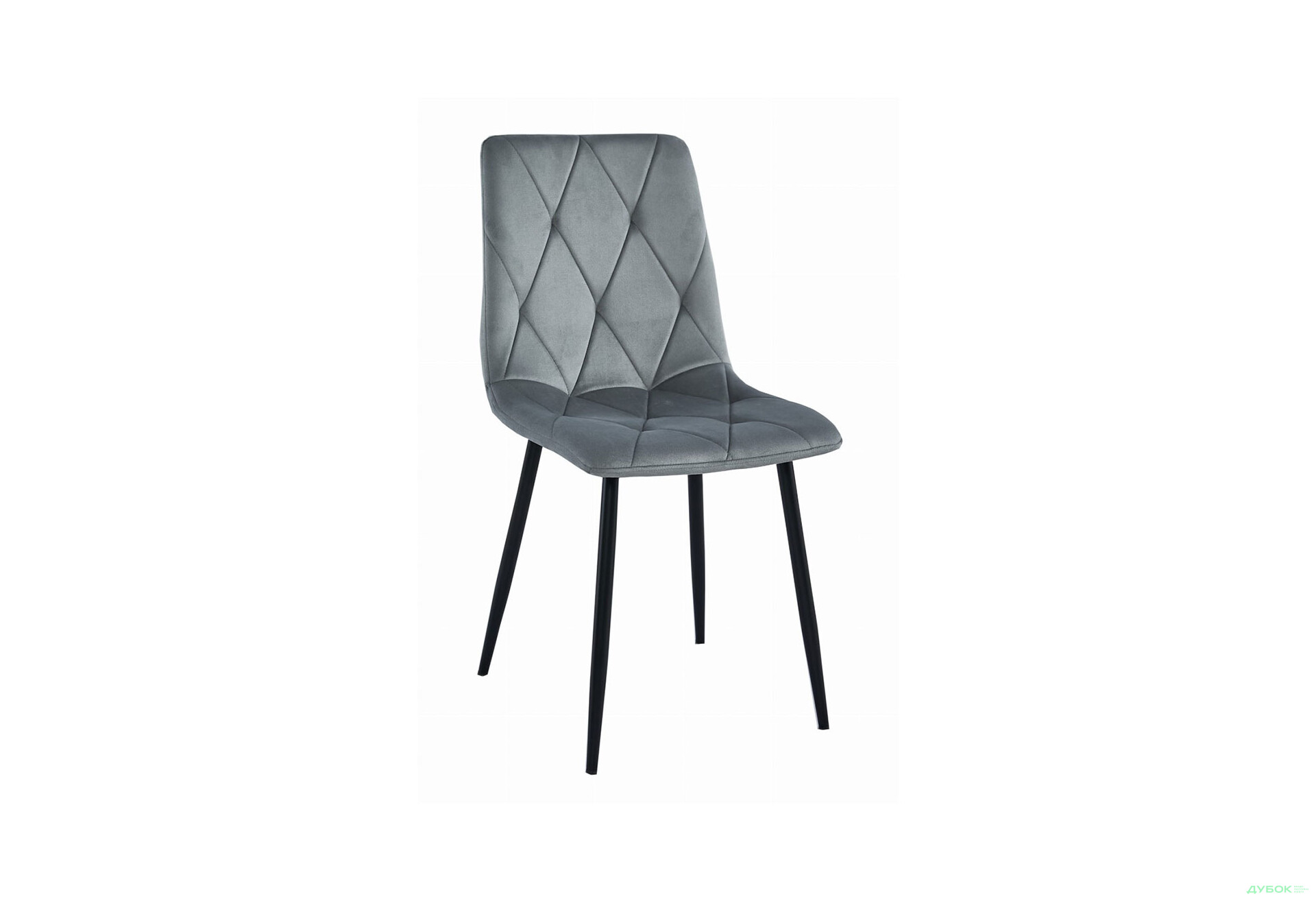 Зображення 4 - Стілець Kredens furniture Libra / Лібра світло-сірий оксамит / ніжки чорні
