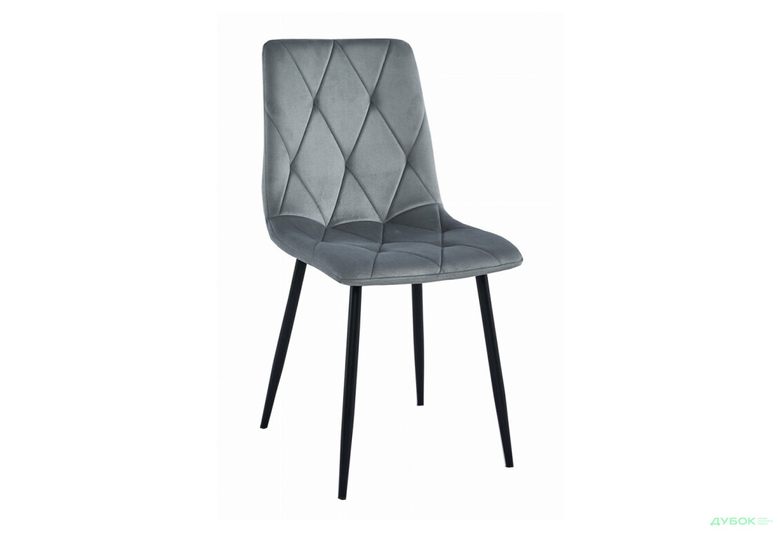 Зображення 4 - Стілець Kredens furniture Libra / Лібра світло-сірий оксамит / ніжки чорні
