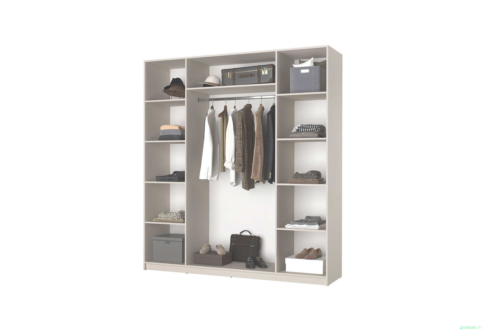 Шафа MebelStar Оскар 4-дверна з антресоллю 200 см Дуб тахо - Зображення 5 Зображення 5 - Шафа MebelStar Оскар 4-дверна з антресоллю 200 см Дуб тахо