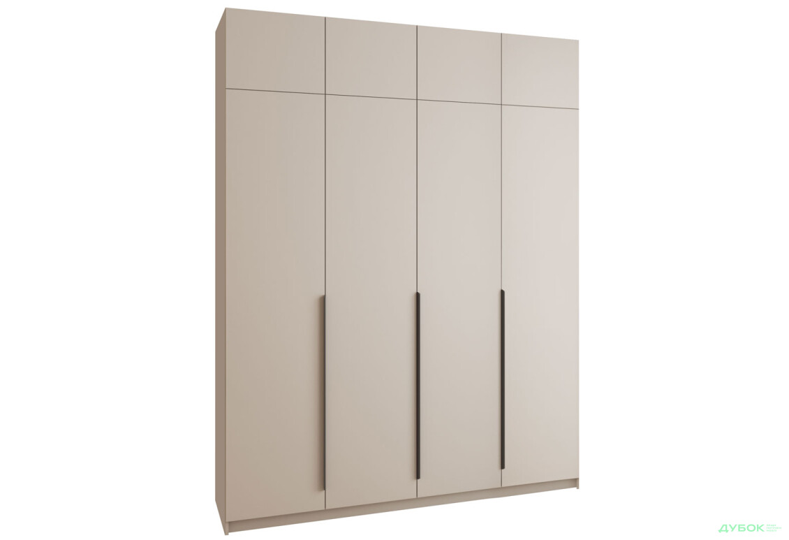 Шафа MebelStar Оскар 4-дверна з антресоллю та шухлядами 200 см Кашемір - Зображення 3 Зображення 3 - Шафа MebelStar Оскар 4-дверна з антресоллю та шухлядами 200 см Кашемір