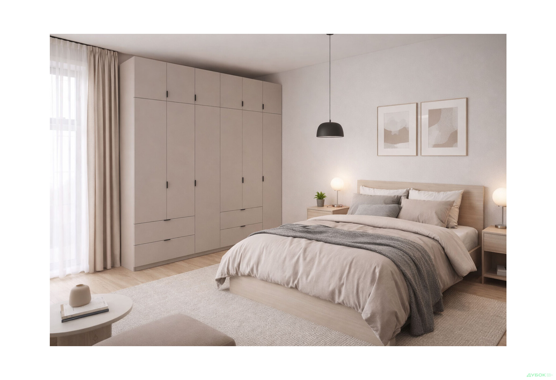 Изображение 2 - Шкаф Doros Лукас 6-дверный с антресолью 240 см, кашемир