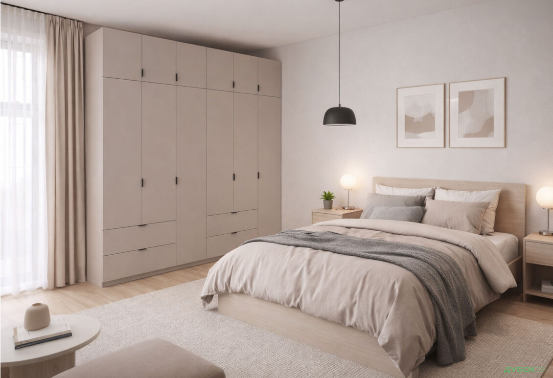 Изображение 2 - Шкаф Doros Лукас 6-дверный с антресолью 240 см, кашемир