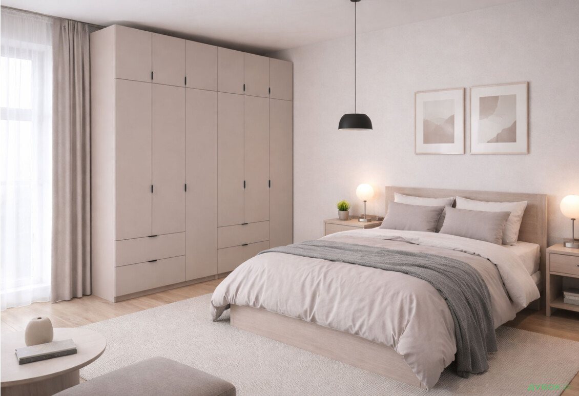 Изображение 2 - Шкаф Doros Лукас 6-дверный с антресолью 255 см, кашемир