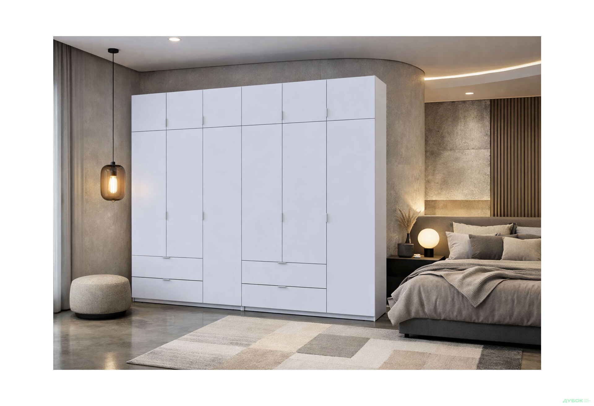 Зображення 2 - Шафа Doros Лукас 6-дверна з антресоллю 270 см, білий