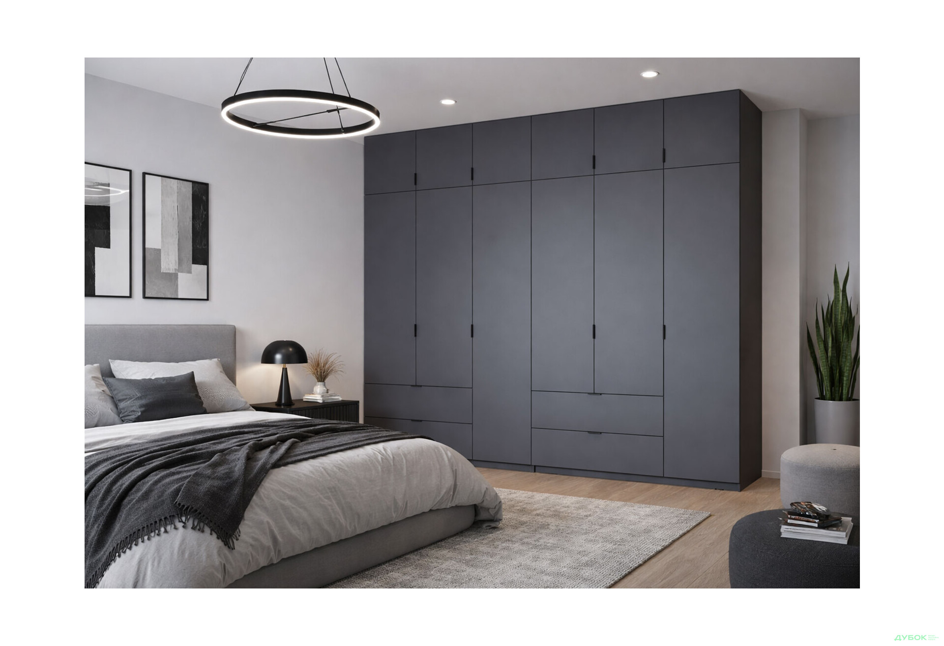 Изображение 2 - Шкаф Doros Лукас 6-дверный с антресолью 270 см, графит