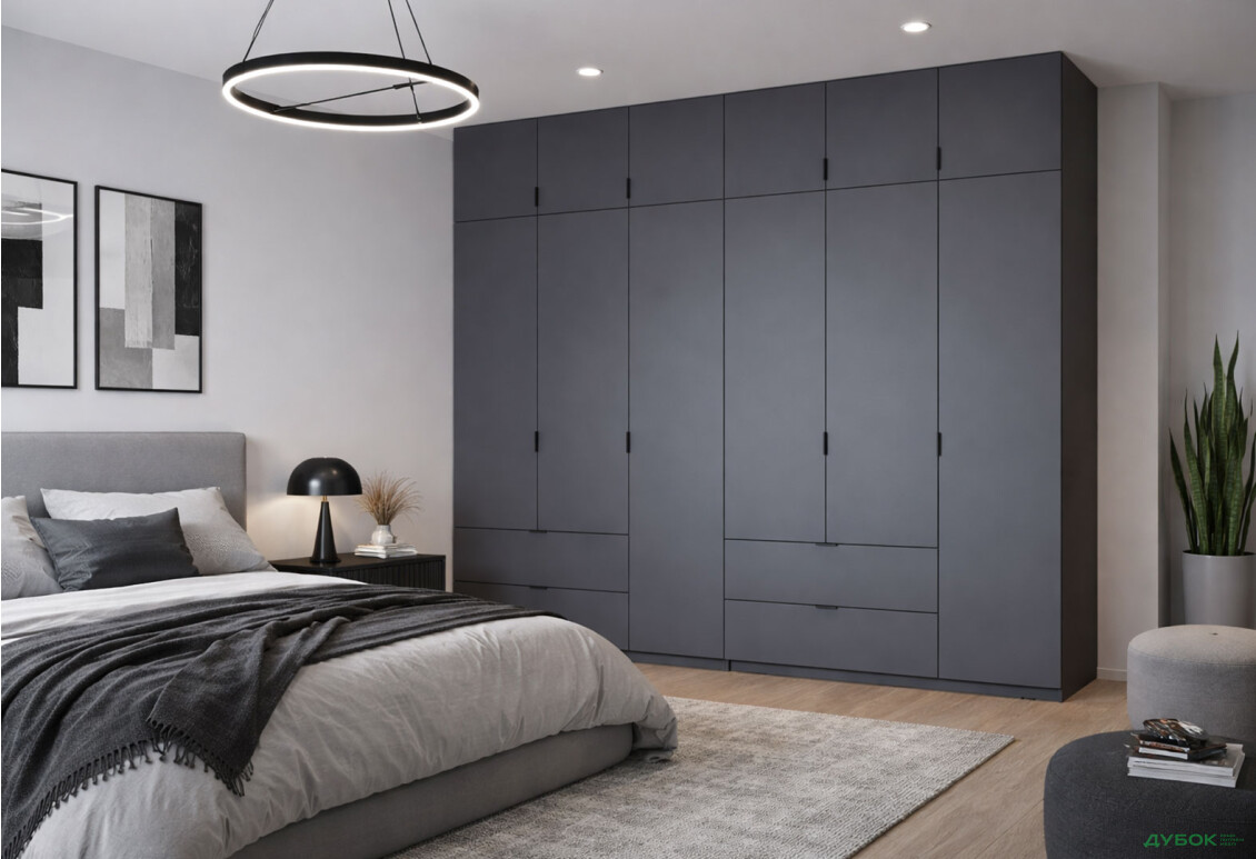 Изображение 2 - Шкаф Doros Лукас 6-дверный с антресолью 270 см, графит