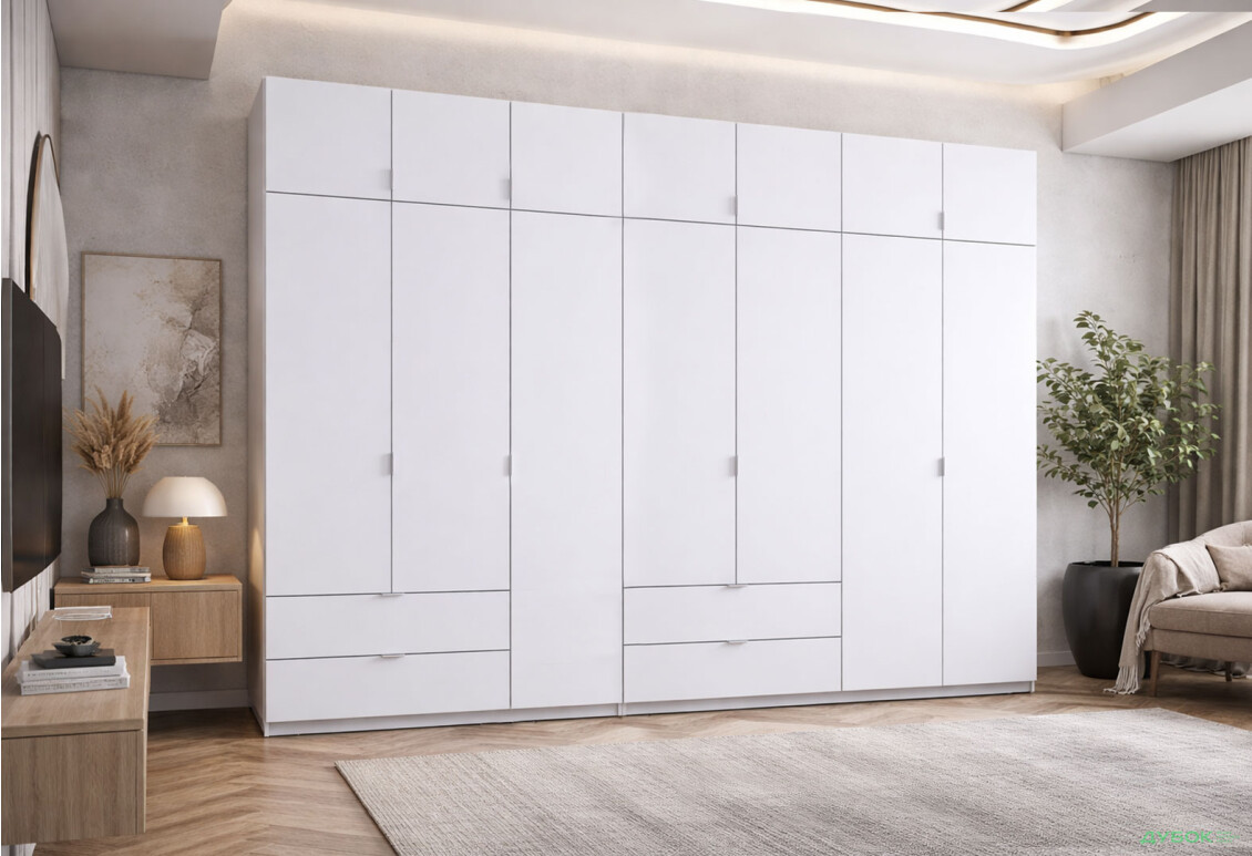 Зображення 2 - Шафа Doros Лукас 7-дверна з антресоллю 300 см, білий